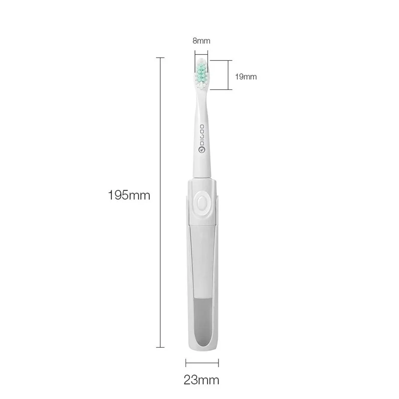 DIGOO DG-LS11 умная электрическая складная дорожная зубная щетка с 2 сменной головкой переносной IPX7 водонепроницаемый