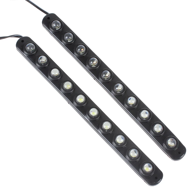 Best Price 2pcs 12V 10 x 1W LED White Car Daytime Running Light DRL Vehicle Auto Car Fog Lamp Suitable for All Cars