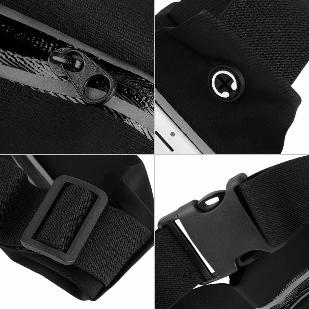 Waterproof Waist Travel Sport Running Belt Money Wallet Pouch For iPhone 6 Plus 5.5 Sports Pack Hiking Leisure Mini Zip Bag