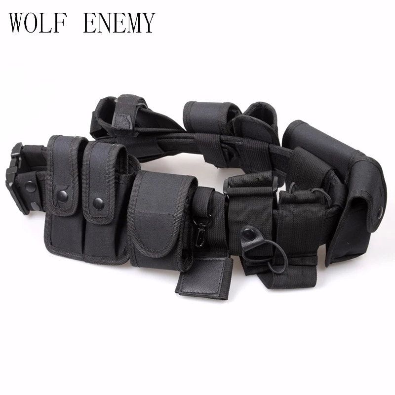 

Multifunctional Security Belts Tactical Military Training Polices Guard Utility Kit Duty Hunting Accessories with Pouch Set