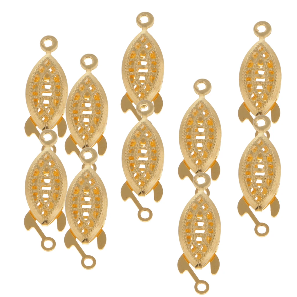 

10 Pcs Copper Connectors Clasps Gold Jewelry Findings Making Necklace Bracelet DIY Accessories Metal Clasp Hook Handmade Craft