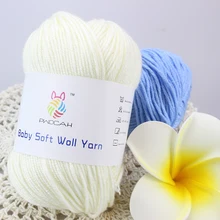 Baby Merino Wool Silk Cashmere Crochet Yarn For Hand Knitting Sale Thick Cotton Crocheted Sweater Blanket Laine a tricoter