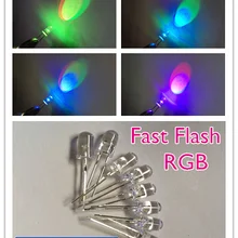 XIASONGXIN светильник 2000 шт. 5 мм светодиодный RGB светильник прозрачные лампы быстрая автоматическая вспышка/F5MM RGB цветной светодиодный светодиод