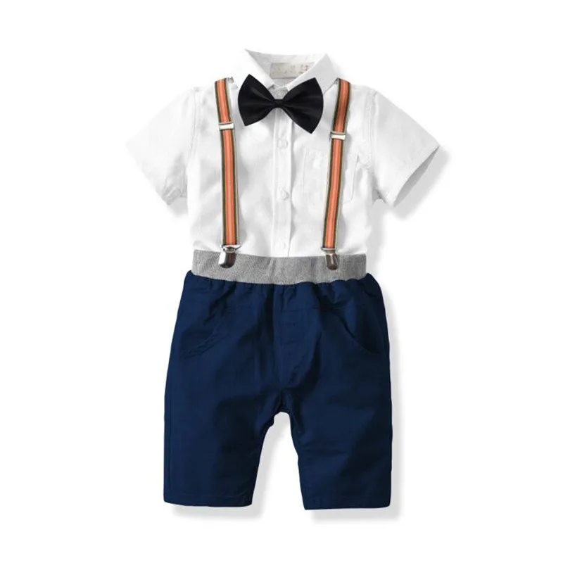 

Toddler Boys Clothing Set Summer Baby Suit Shorts Shirt 1 2 3 4 Year Children Kid Clothes Suits Formal Wedding Party Costume