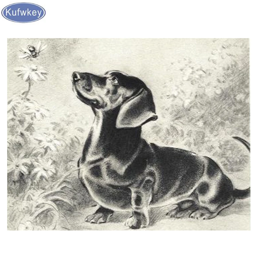 

Dachshund animal Diamond Painting animal pet Full Square Resin Picture of rhinestones Diamond Embroidery dog Mosaic home decor