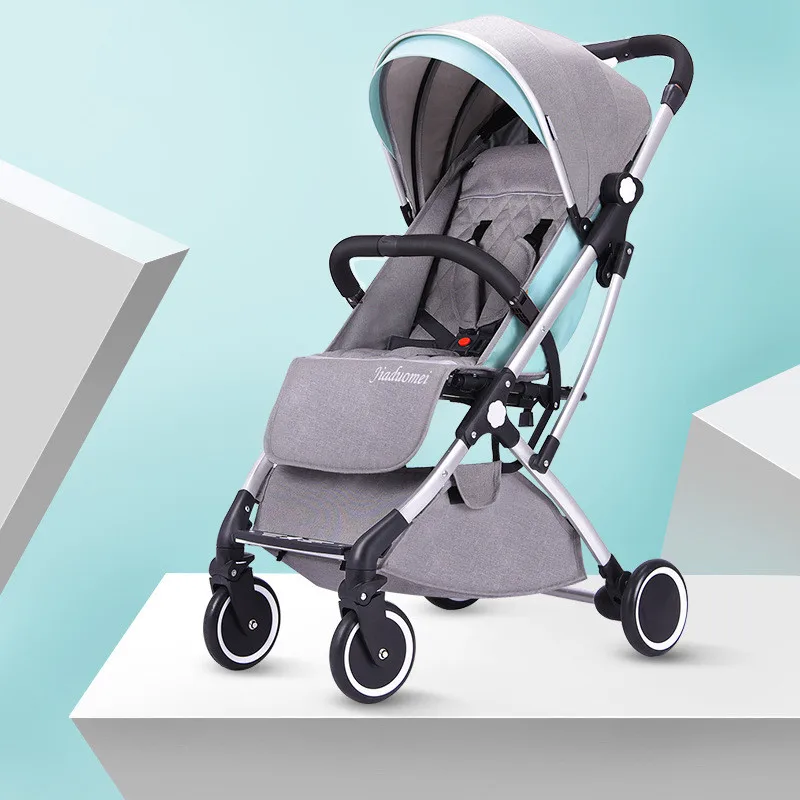 

Luxury Lightweight Baby Stroller Bebek Arabasi Foldable Portable Baby Trolley Traveling Pram Pushchair High Landscape Stroller