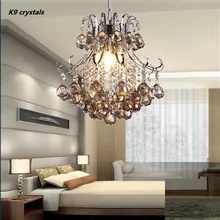 Modern led Pendant Lights Crystal K9 lustres de cristal Gold /Silver pendant indoor Lights Crystal Pendants Living Room Lamp Modern led Pendant Lights Crystal K9 lustres de cristal Gold /Silver pendant indoor Lights Crystal Pendants Living Room Lamp