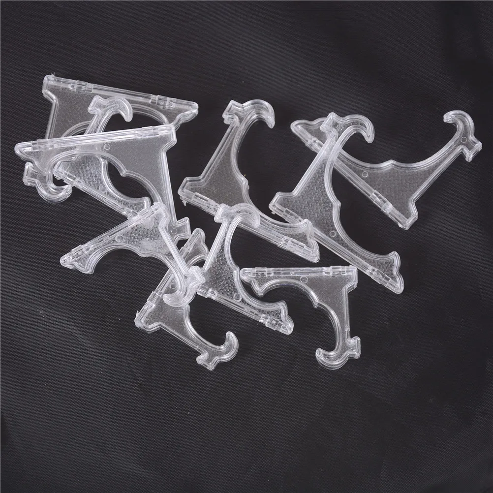 

5pcs/lot 5.7cm/4.2cm Mini Clear Plastice Coin Medal Gem Badge Golf Post Card Easels Coin Display Stand Display Plate Holders