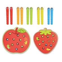 Игра в насекомых, Детские интерактивные игрушки, гусеница, Едит яблоко, ловят червей, соответствующие головоломки, дети, раннее образование, деревянные Математические Игрушки