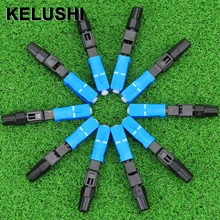 KELUSHI 100pcs/SC UPC Optic Fiber Quick Connector FTTH SC Single Mode Fast