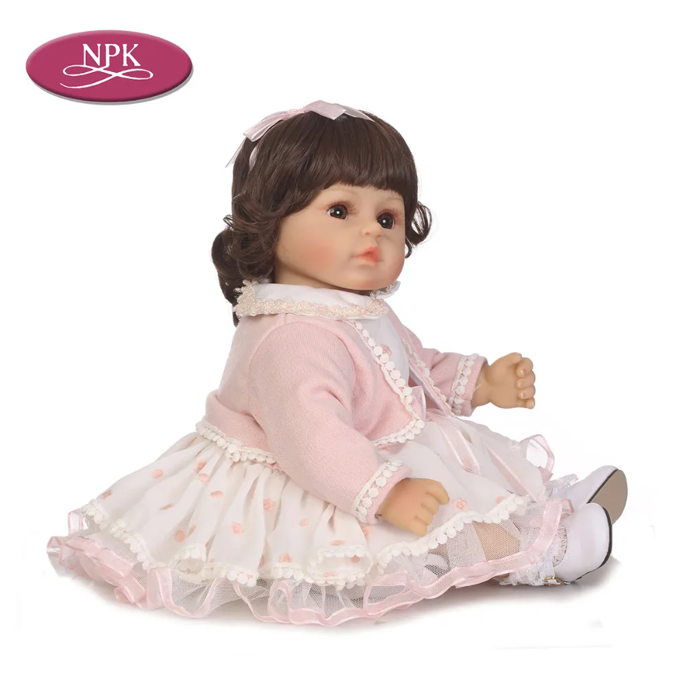 NPK 45CM Reborn Baby Dolls Handmade Realistic Soft Silicone Baby Dolls Bebe Reborn Menina Bonecas Brinquedos Child Birthday Gift (3)