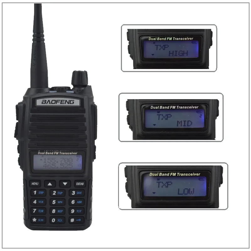 8 Вт Tri power UV 82 рация VHF 130-400 МГц/UHF 179-520 МГц высокий средний низкий мощный двухстороннее радио CB ham радио трансивер