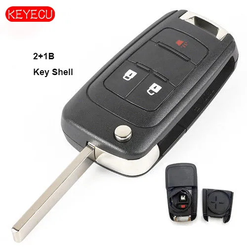 Keyecu дистанционный чехол для ключей Fob 2 + 1 кнопка Chevrolet Equinox Sonic Orlando 2010-2017 |