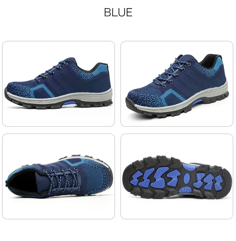 Men's Breathable Steel Toe Cap Safety Shoes Men High Quality Outdoor Antislip Steel Puncture Proof Construction Boots Work Shoes (18)