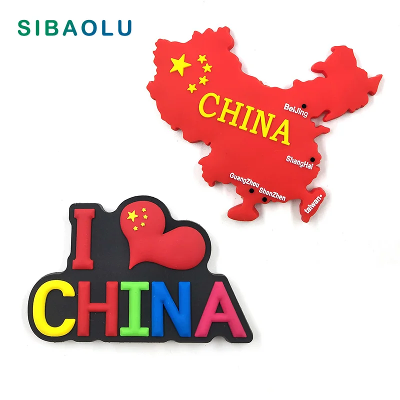 

1pc Traveling China Map Fridge magnet cartoon People whiteboard Resin Refrigerator Magnets child Home DIY Decoration Accessories