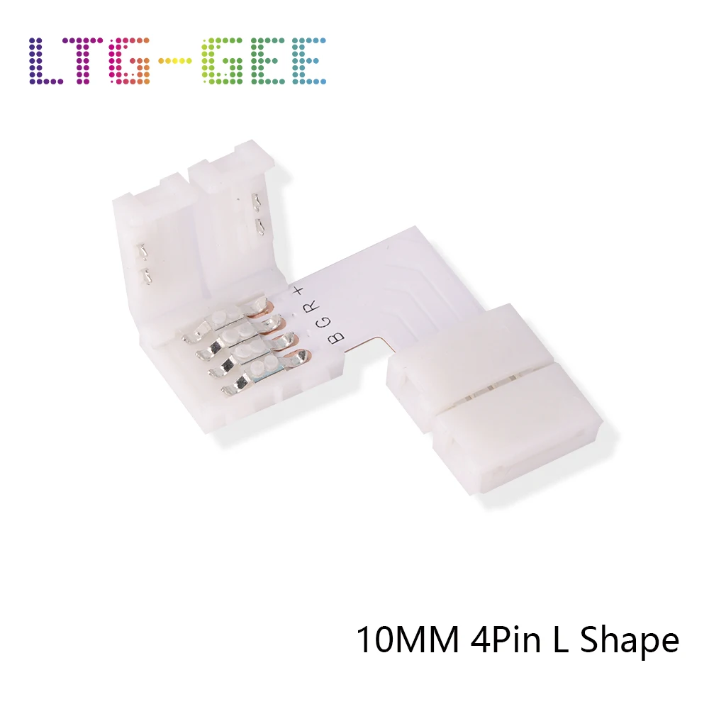 LTG GEE 5 шт. Бесплатная пайка светодиодный разъем 2PIN 4PIN 5PIN l образный угловой для 8 мм