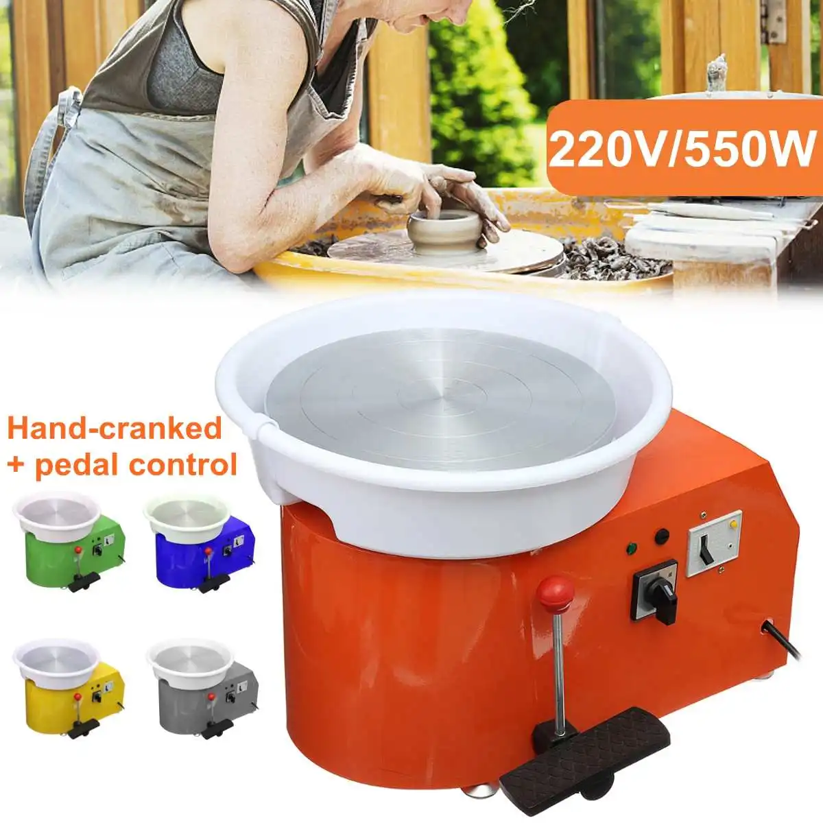 

Turning Electric Pottery Wheel Ceramic Machine 220V 550W 300mm Ceramic Clay Potter Kit For Ceramic Work Ceramics