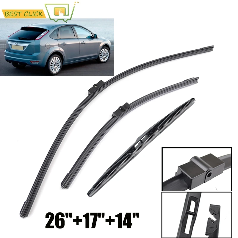 Misima 26 17 14 Windshield Windscreen Wiper Blades For Ford Focus 2 2004 2011 Front Window 2005 2006 2007 2008 2009 2010 Windscreen Wipers Aliexpress