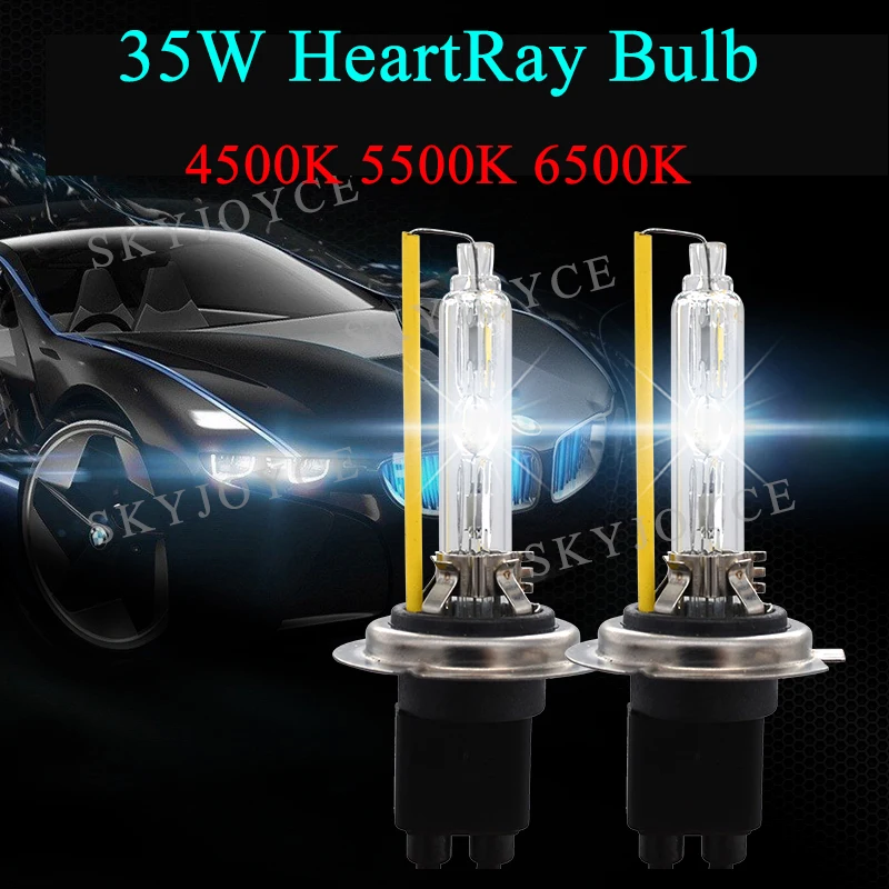 2020 оригинальная 35 Вт HeartRay HID светильник почка H1 H7 D2H 4500K 5500K H11 9005 9006 9012 6500K лампочка