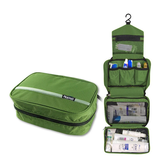 HMUNII, мужская сумка для туалетных принадлежностей, складная водонепроницаемая сумка, косметический комплект для путешествий для женщин, аксессуары для путешествий - Цвет: Армейский зеленый