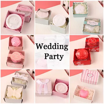 

20pcs/lot Scented Soap Party Souvenirs Guests Keepsake for Wedding Baby Favors Parties Thanksgiving
