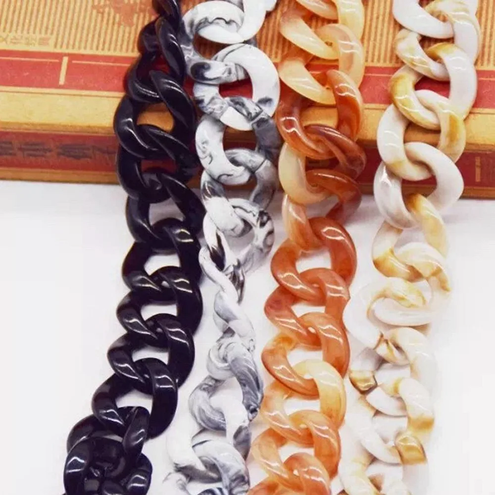 1.0 Meter Acrylic Necklace Strands Parts Linked Bag Chains Women