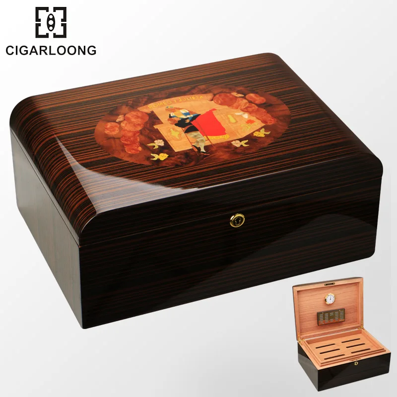 CIGARLOONG Cigar Box Wooden Cigar Display box humidor for cigars With handle cigar humidifier HH-105 CIGARLOONG Cigar Box Wooden Cigar Display box humidor for cigars With handle cigar humidifier HH-105