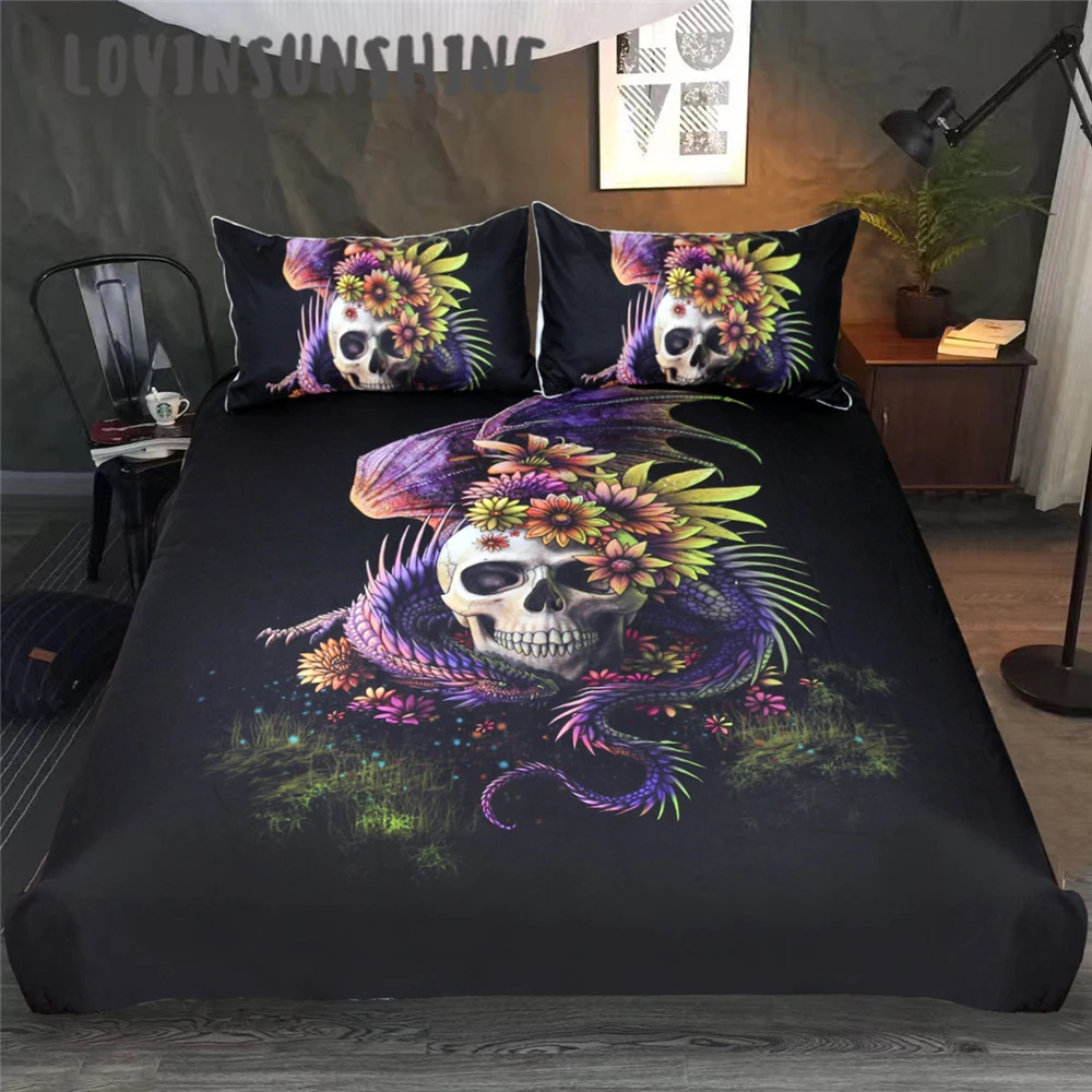 

LOVINSUNSHINE Bed Duvet Cover King Duvet Cover Set Home Textile Cartoon Dragon Pattern Bed Quilted Comforter AB#52