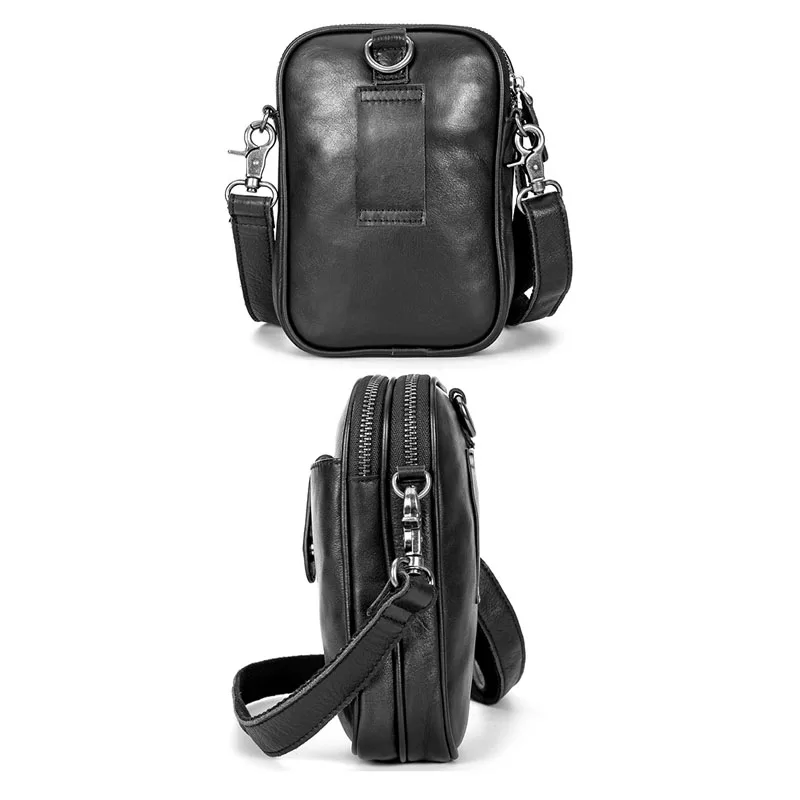 AETOO Men's diagonal cross bag leather mini casual shoulder bag small bag personality tide brand first layer leather mobile phon