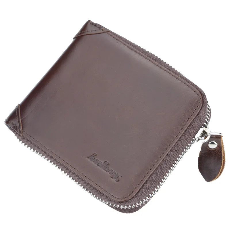

Baellerrys Direct Purse Mens Horizontal Short Mens Wallets True Leather Purse Recreational Retro Wallet and Zero Bags