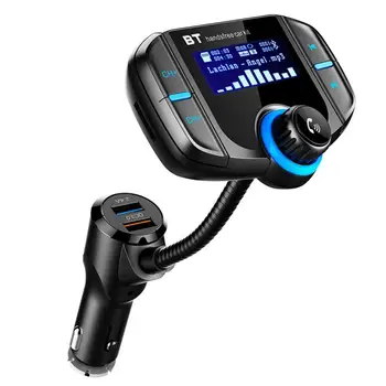 

LumiParty Car MP3 Bluetooth Player Large Screen Dual USB Cigarette Lighter FM Transmitter autoradio car accessories