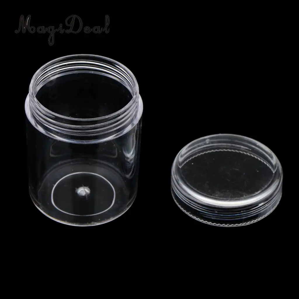 12x20g Empty Clear Cream Powder Jars Pots Bottle Cosmetics Container Nail Art Glitter Travel