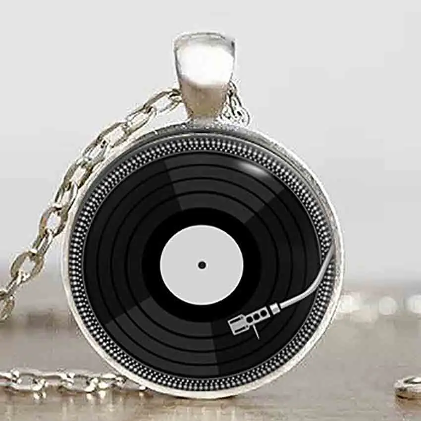 Винтаж DJ винил LP стимпанк кулон герой большой диск ожерелье Шарм цепи 1 шт./лот мужчина женщина игрушка dr who Рождество бронза серебро