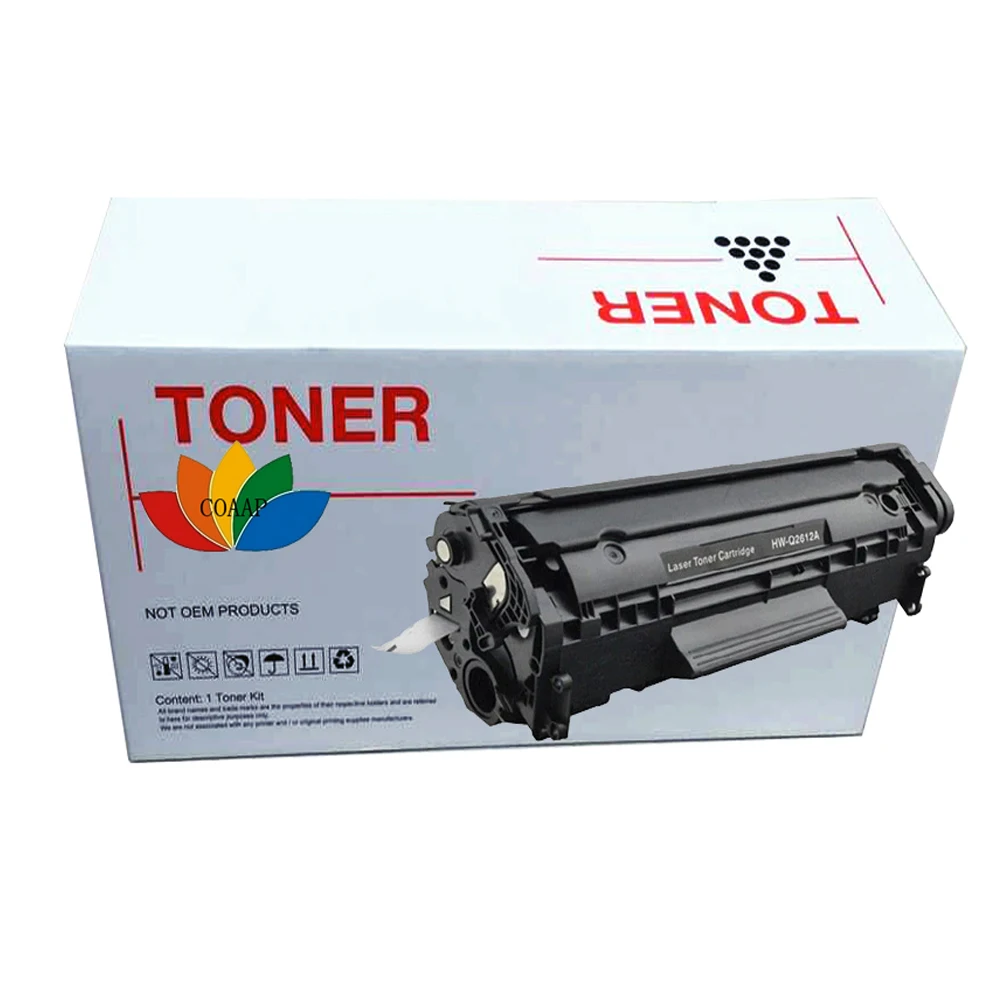 1x совместимый тонер-картридж HP Q2612A 12a для LaserJet 1010 1012 1015 1018 1020 1022 3010 3015 3020 3050 (2500