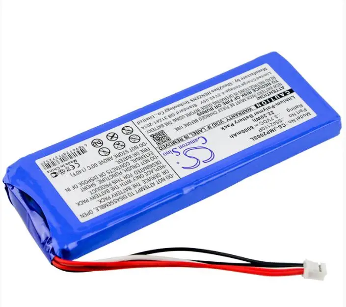 

Cameron Sino 6000mAh battery for JBL Pulse 2 Pulse II PULSE2BLKUS 5542110P Speaker Battery