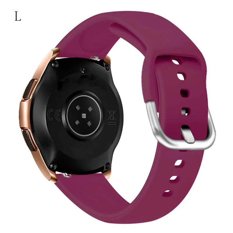 Носимые силиконовые часы браслет для умных часов Замена для Galaxy Watch Active/42 мм - Цвет ремешка: L-Red wine