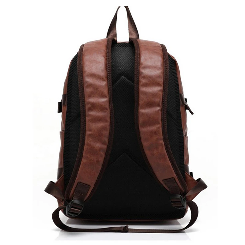 Baiji hombres PU charol mochilas de cuero de moda para hombre Mochila y bolsas de viaje Western College Style bolsas Mochila femenina Baiji hombres PU charol mochilas de cuero de moda para hombre Mochila y bolsas de viaje Western College Style bolsas Mochila femenina