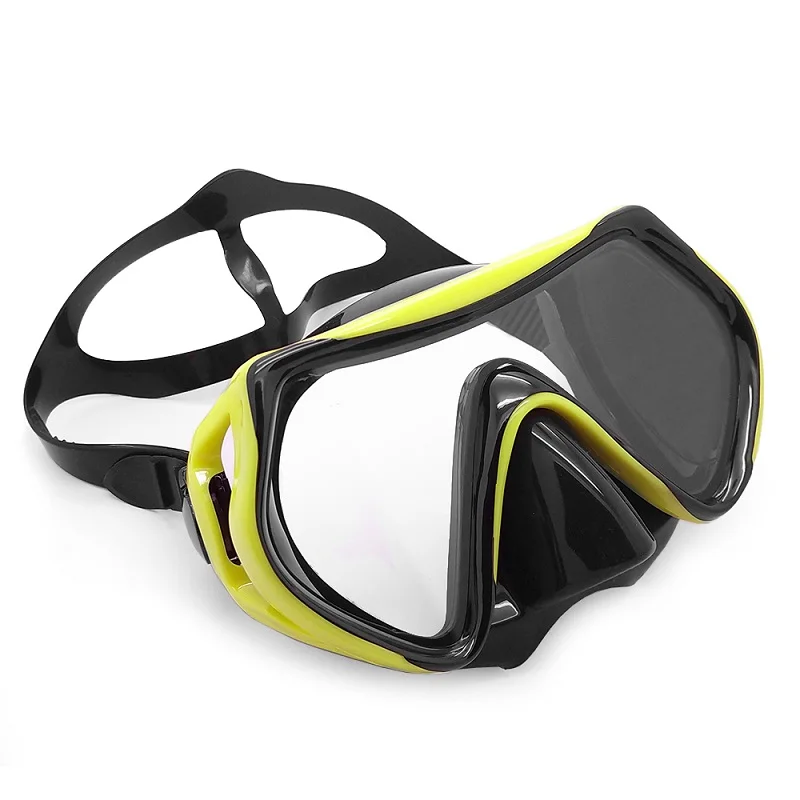 YFXcreate, бренд, профессиональная маска Skuba для дайвинга, очки для широкого видения, оборудование для водных видов спорта, очки для подводного плавания 200-1000 - Цвет: yellow B
