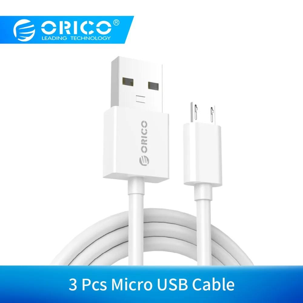 

ORICO ADC Micro USB Cable USB2.0 Charging Data Cable 3 Pcs Round Cable For Xiaomi Huawei Samsung