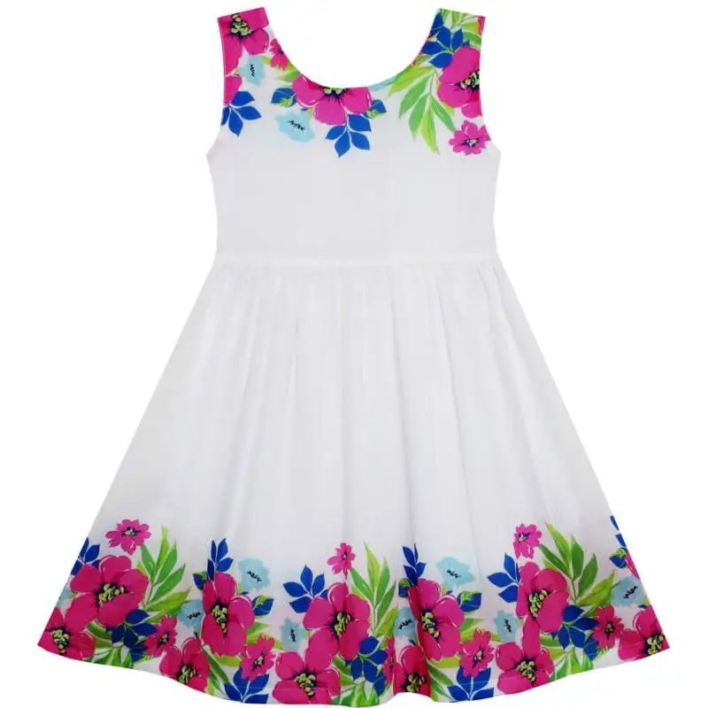 Sunny Fashion платья для девочек платье Цветок Сад Элегантный Китайский Стиль 2020 Лето