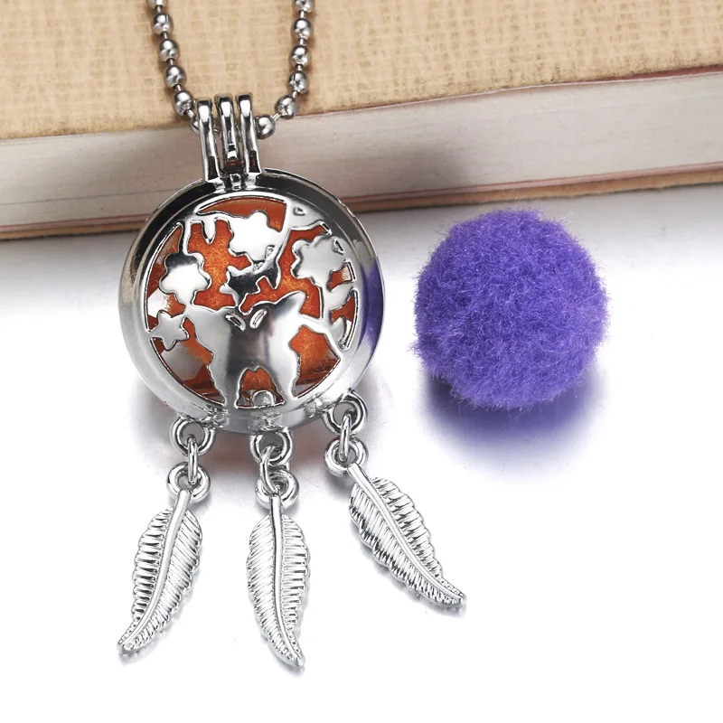 6pcs Silver butterfly Aroma Diffuser Necklace Perfume Essential Oil