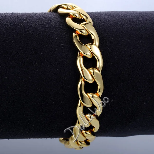 7 11inch Optional 11mm Rose Yellow White Gold Filled Gf Womens Mens 7 11inch Optional 11mm Rose Yellow White Gold Filled Gf Womens Mens Chain Uni Boys