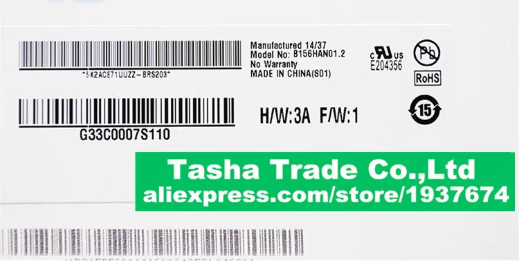 

B156HAN01.2 FHD for Lenovo Y50 1920*1080 eDP 30pin IPS Matte Matrix