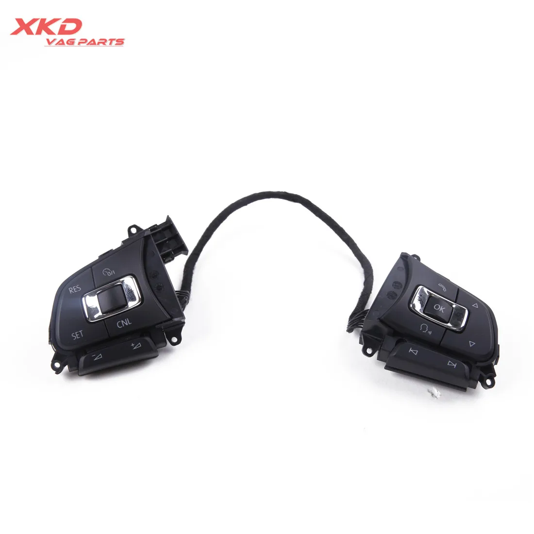 Black Chrome Steering Wheel Multi-function Button Cruise control For V-W Tiguan 17-19 5NA959442 5NA 959 442 | Автомобили и