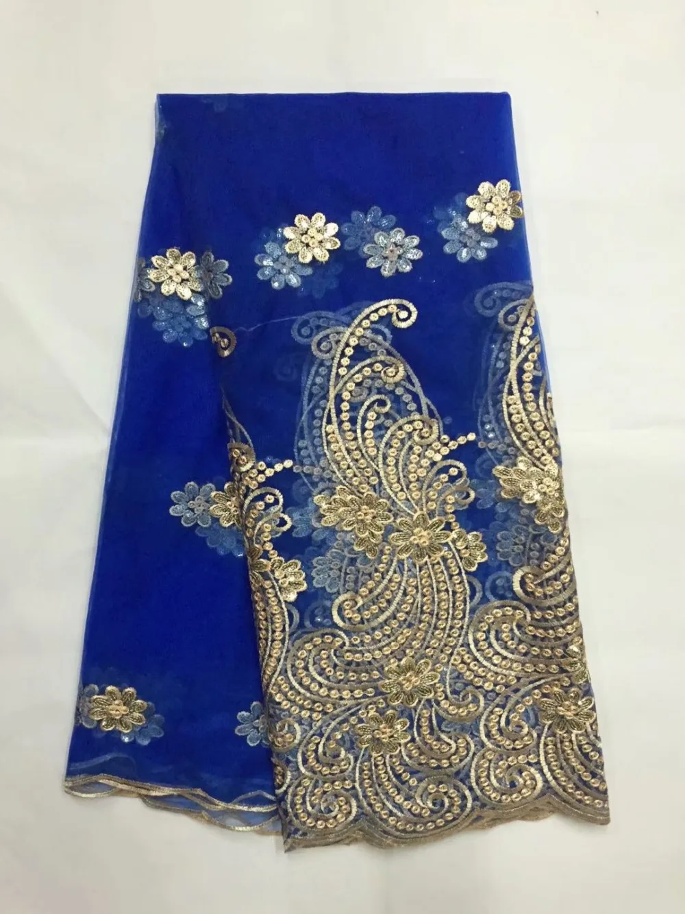 Мода Индийский Джордж ткани Высокое качество Африканский Джордж Ткань с ручной резки блестками Джордж кружева YD05