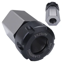 65mm ER 25 Hex Collet Block Hard Steel Spring Chuck Collet Holder For CNC Lathe Engrave