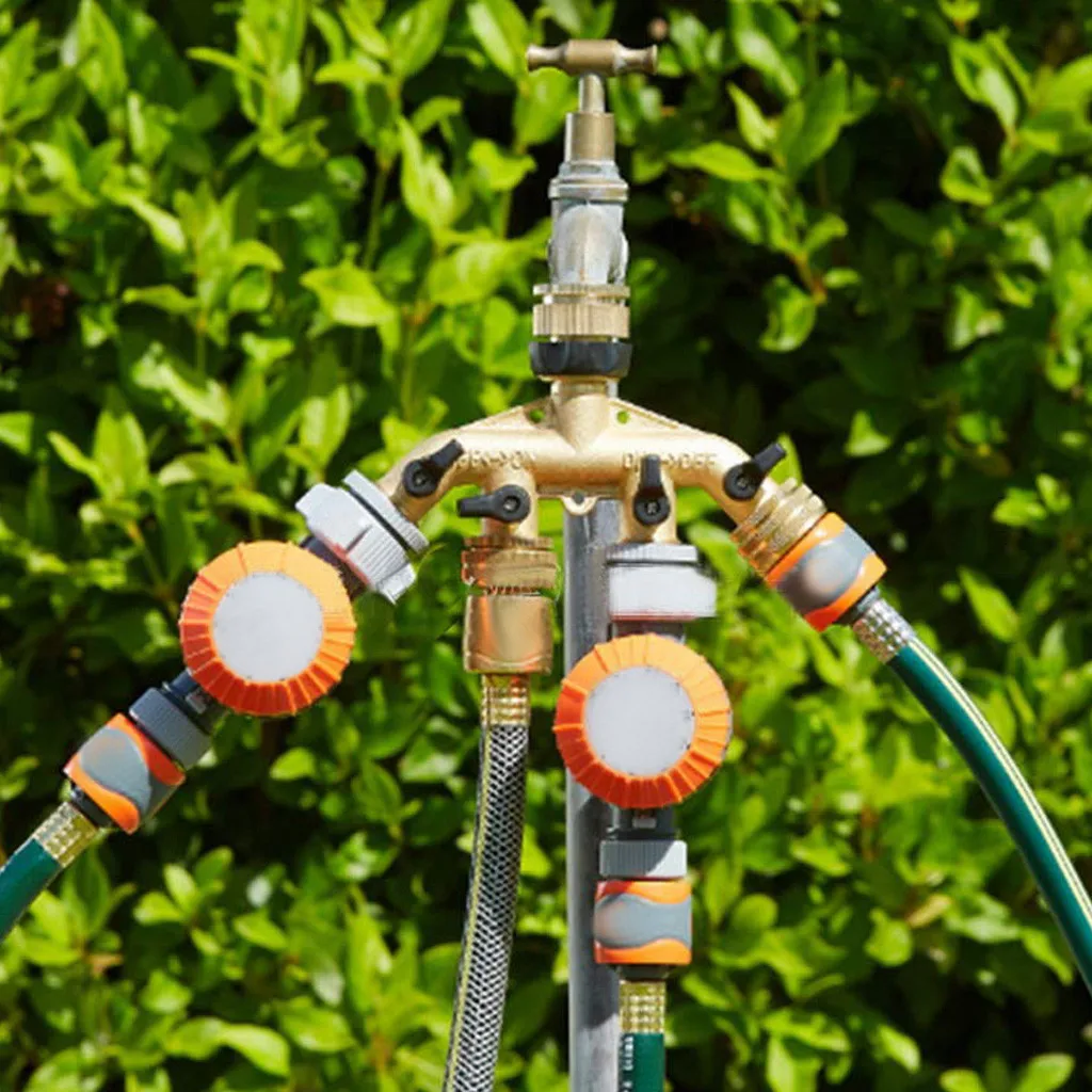 Самый удобный и Удобный домашний разветвитель для садового шланга 4 пути кран шланг разъемы распределитель воды многоходовой клапан