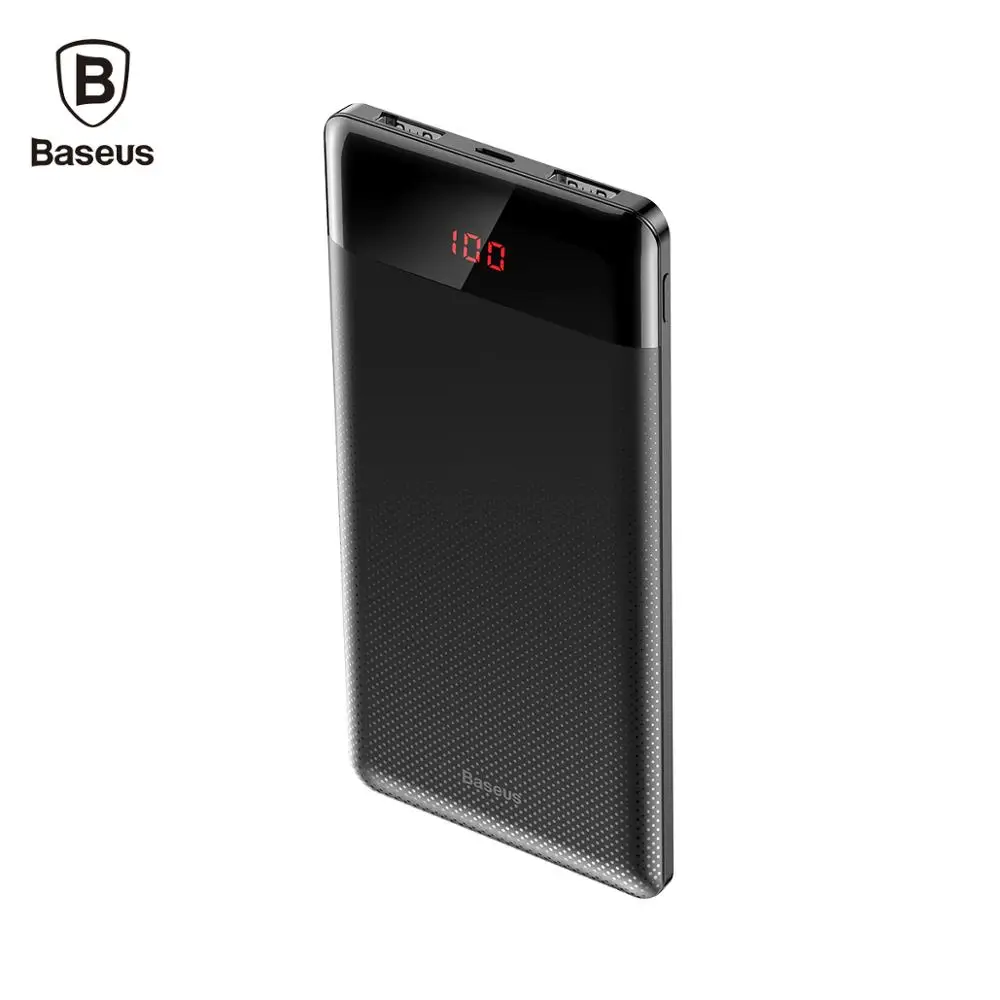 

Baseus 10000mAh High Quality Power Bank With Dual Outputs 10000mAh Portable Power bank With Micro Usb Charger For Xiaomi