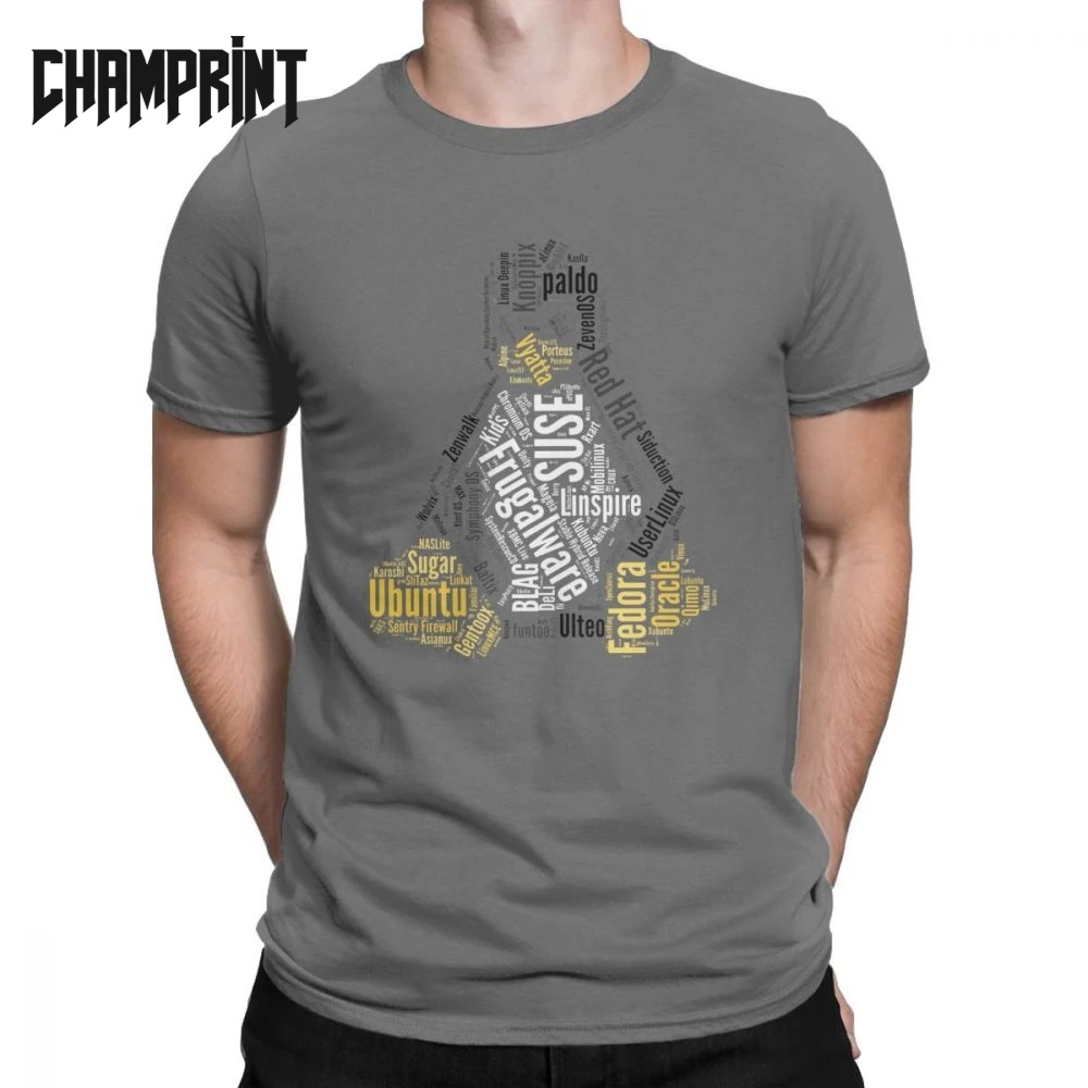 

Novelty Tux Typo Linux Distro Distribution Ubuntu T-Shirts Men O Neck Cotton T Shirt Short Sleeve Tee Shirt Printing Clothes