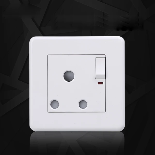 Quality South Africa Electric Wall Outlet Panel White Color 3 Holes